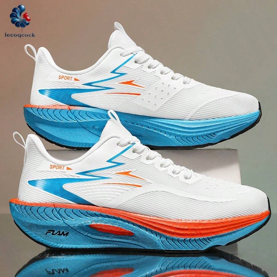 青少年輕量緩震馬拉松運動競賽訓練跑鞋 時尚百搭軟底運動休閒鞋