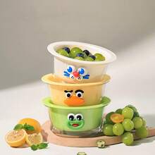 1 قطعة سلة تصريف الفاكهة لغرفة المعيشة المنزلية، أداة غسيل الفاكهة الراقية الفاخرة للمطبخ، حوض تصريف الفاكهة الجديد - متعدد الألوان - مشاهدة 7