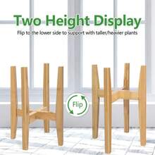 Adjustable Bamboo Wooden Plant Stand Plant And Flower Pot Base Holder Natural - UK-g049201 - View 6