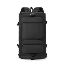 Mochila Gran Capacidad Resistente Al Agua Con Compartimento Para Zapatos Multibolsillos Ideal Para Viajes Deporte Y Uso Diario - Negro - Ver 8