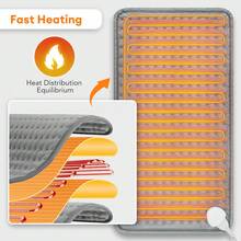 Hailicare Electric Heating Pad, Relieves Back And Menstrual Pain, 9 Heating Levels, 4 Timer Settings, 11.8x23.6 Inches, Soft Heating Pad, Suitable For Abdomen, Shoulders, Knees And Legs, Machine Washable, Auto Shut-Off - US A Type Plug(110-127V) - View 5