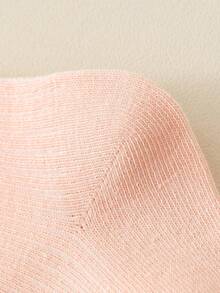 3 pares de calcetines infantiles con volantes hasta la pantorrilla, calcetines de bebé con rayas verticales y colores de caramelo, calcetines elegantes de princesa - Multicolor - Ver 4