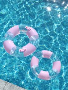2-In-1 Purple Glitter Inflatable Float Set, Round Swim Ring & Mesh Water Hammock Lounge Chair, For Adult Pool Vacation - Multicolor - View 8