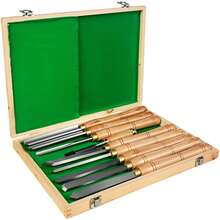Tuspuzz Wood Lathe Tools, Wood Carving Gouges, High-Speed Steel, 8 Wood Turning Chisels, Wide Wood Carving Gouges, 45 X 32 X 4.2 Cm, Wood Lathe - 45 X 32 X 4.2 cm - View 11