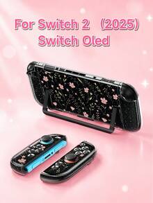 New Switch2 (2025) Game Console Accessories, French Floral Leaf Pattern Switch Protective Case, Compatible With Switch2/Switch NS/Switch OLED/Lite, Suitable For Switch2/Switch Game Console Accessories, Full Set, Storage Bag, Card Slot Dock, Switch Protective Case, Best Gift For Switch Players - Multicolor - View 19