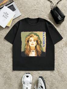M En's Vintage Streetwear T-S HIR T, Quality Fabric, Art Print, Casual, Breathable. - Black - View 2