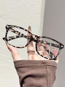 1 buah Kacamata Dekoratif Bingkai Motif Leopard Kasual Fashion Unisex - View 5