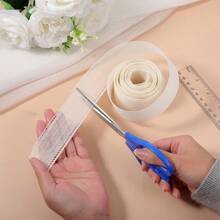 Fishbone Hemming Tape Sewing Tool 3.5cm Wide Chiffon Thin Fabric Edge Hemming Guide No-Sew Hemming Tape Tailor Assistant 3.5cm Wide Pleat Hemming Guide DIY Clothing Sewing Accessory Essential For Beginners And Enthusiasts - Fishbone Line - View 6
