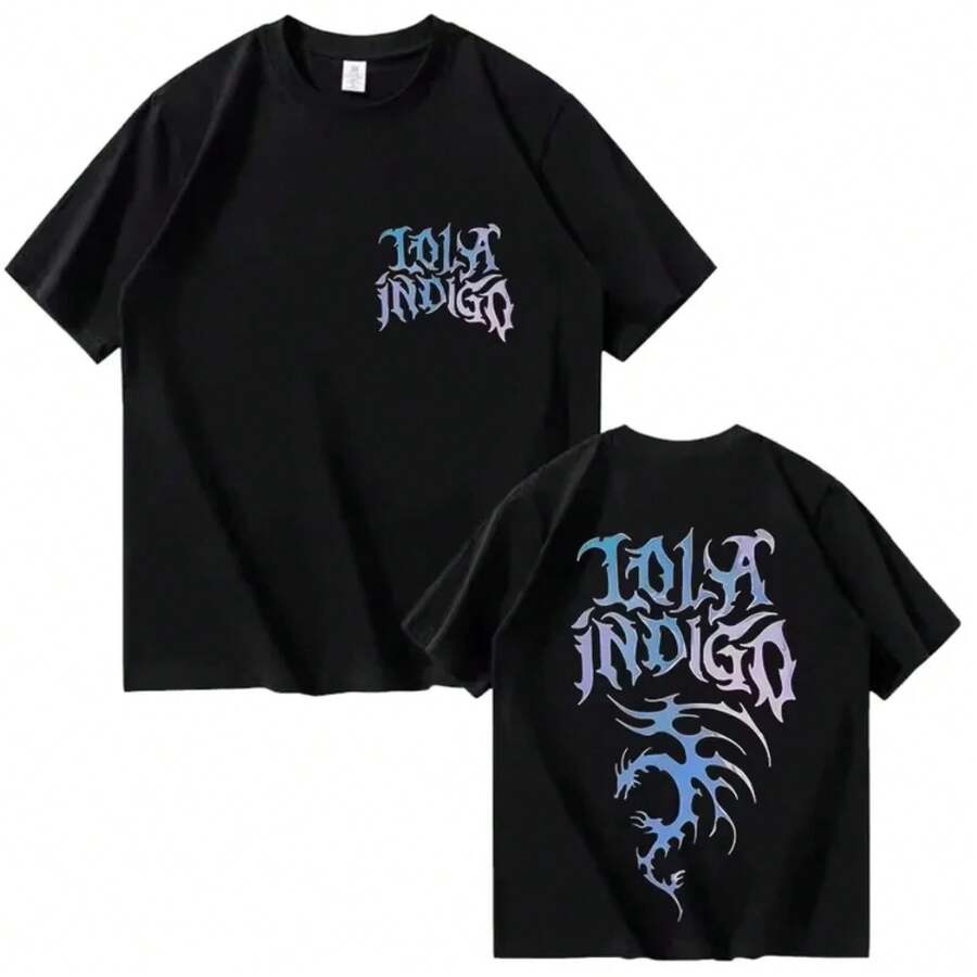 Singer Lola Indigo Tour 2026 New T-Shirts For Men And Women Harajuku High Quality Fashion T-Shirts Vintage Oversized Short Sleeve Shirts - CMT23341 - 查看 1