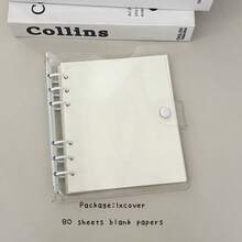 A6 Wide Style Binder Notebook, With 80 Sheets Blank Refill Papers, Macaroon Loose Leaf Diary, Back-To-School Season School Supplies - Multicolor - View 13
