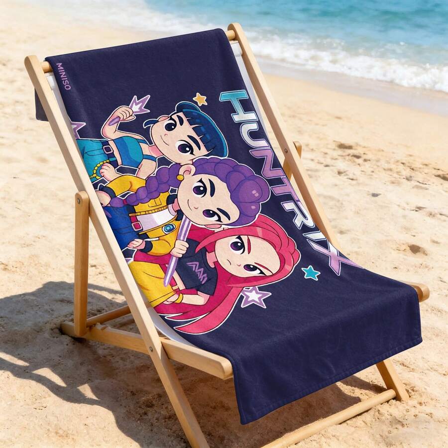 Cute Chibi With Magic Wand Print Quick Dry Beach Suitable For Beach Vacation And Outdoor Sports - A - View 1