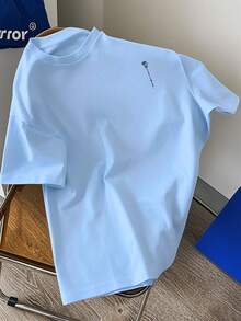 Camiseta de manga corta para hombre, con estampado de rosas en ambas caras, para el Día de San Valentín y sus alrededores, estilo casual deportivo, moda moderna, corte holgado, para - Negro - Ver 9