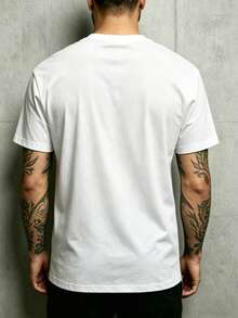 Men's Crew Neck T-Shirt Inspired By Faith And Hope, Relaxed Fit, 100% Cotton, Modern And Versatile, Soft And Comfortable Fabric, Suitable For Everyday Wear And Gifts. Faith Moves - 黑色 - 查看 8