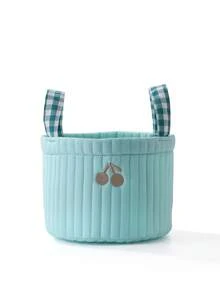 Quilted Diaper Bag Diaper Storage Bag For Boys And Girls,Embroider Bear Nappy Storage Basket,Two Size Diaper Storage Case Baby Items,NewBorn Essential - Multicolor - View 14