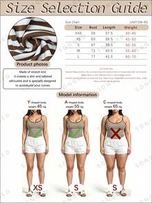 Casual Sexy Versatile Ribbed Camisole, Spring/Summer - Mocha Brown - View 3