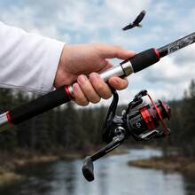 KecchKrezing 1.8m Telescopic Fishing Rod Set, Portable Fishing Rod With Rotating Reel, Hooks, Lures And Fishing Line, Collapses To 43cm, Suitable For Beginner Fishing - Silver - View 7