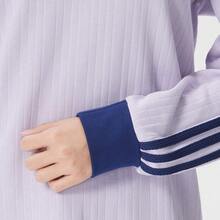 adidas originals 舒適透氣套頭薄款V領親膚長袖Polo衫女款 - 淡紫色 - 查看 7