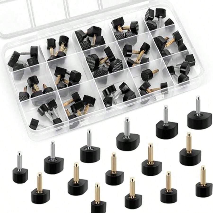 AIQINHU 5 Pairs High Heel Shoe Replacement Tips, Black High Heel Repair Caps, Women's Shoe Tip Repair Kit - A - View 1