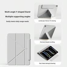 適用於 iPad Pro 13 吋 M5 M4 2026、Air 11 M2 10.9、Air 第 5 代/第 10 代/第 11 代 A16 2025 M3、Air 13，強力磁吸超薄三折立式保護殼，支援 Pencil Pro 與 Pencil - Gray Y - 查看 9