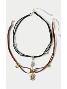 Noxbound New Vintage American Style Multi-Layer Necklace, Sweet & Cool Clavicle Chain, Fashion Sweater Chain - Sun - View 1