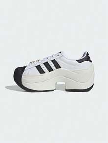 Adidas Originals Women's ORIGINALS SUPERSTAR BOLD Platform Shell Toe Classic Shoes JR9895 - Black and White - View 3