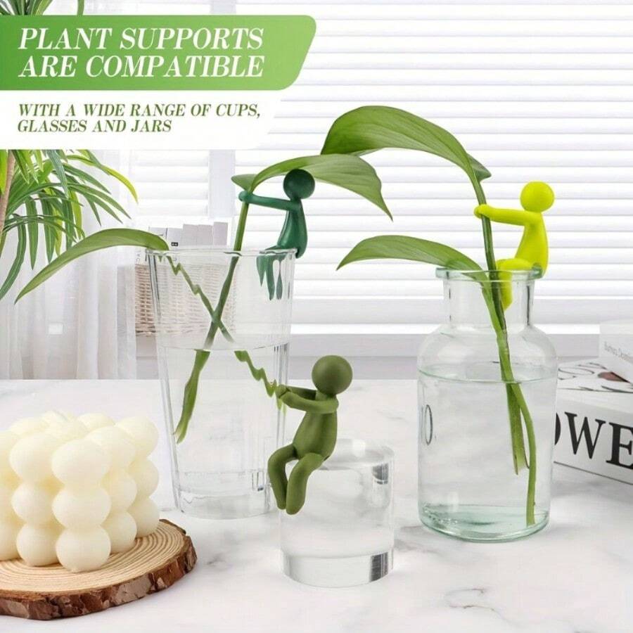 21pcs Garden Plant Decorative Statues - Resin Stem Fixing Frames & Bud Propagation Partners, No Electricity Needed, Indoor/Outdoor Use For Halloween, Home & Garden Decor, Plant Stem Support, Decorative Plant Stem, Durable Plant Stem - 21pcs - View 1