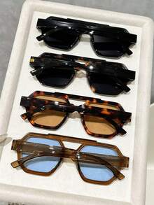 Visivana 4 paires de lunettes de vue pour femmes à imprimé léopard géométrique, style de rue classique, pour la conduite, la pêche, le camping, le port quotidien, les vacances à la plage & le style business décontracté élégant et moderne - Multicolore - Voir 4