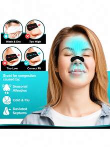 150/120/90/60/30/2pcs Nasal Strips, Suitable For Daily Use And Sleep, These Nasal Dilator Strips Support Nasal Passages, Make Airflow Smoother, Breathing More Comfortable, Lightweight And Firm, Easy To Apply, Suitable For Home, Travel And Work - Black - View 2