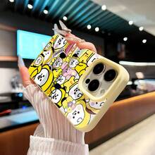 Funda para móvil con un encantador personaje amarillo, compatible con fundas para iPhone de Apple. Fabricada en TPU, ofrece protección contra golpes y caídas. Un regalo ideal para amigos y familiares, perfecto para darle un toque divertido a tu dispositivo. - Amarillo - Ver 7