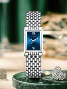 SUNKTA Fashion Women's Quartz Watch, Stainless Steel Bracelet, Waterproof For Daily Use, Exquisitely Compact Dial, Adjustable Bracelet - Silver - View 8