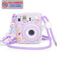 Instant Mini 12 Clear Case For Fujifilm Instax Mini 12 Instant Film Camera, UV Color Printing Camera Protective Case With Adjustable Strap And Cute Bracelet (No Camera) - View 7
