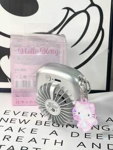 Miniso Sanrio Hello Kitty Mini Handheld Fan, 500mAh Rechargeable (Low 2h/Medium 1.5h/High 0.75h), Ultra-Quiet Low Noise, Compact Portable, Comes With IP Pendant, Personal Daily Use Mini Fan - Kitty - View 8