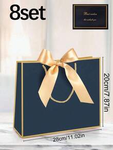 3pcs/4pcs/1pc/8pcs Minimalist Versatile Gift Bags With Handles, 11 Inch Size, Perfect For Birthday Party, Graduation Gift Wrapping, Girlfriend Gift Wrapping, Wedding Occasions, Gender Reveal Party And Party Favor Packaging - Multiple Styles/colors - View 16