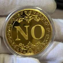 1pc 4cm Yes Or No Lucky Coin, Decision Making Commemorative Coin, Double-Sided Badge, Collectible Gift, Halloween Coin, Student Game Reward Coin - Silver - View 6