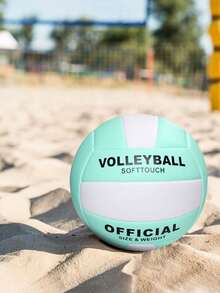 Blassrosa Minze Soft-Touch offizieller Volleyball, langanhaltend PU-Material, auslaufsicheres Ventil, hoch elastischer Sportball, geeignet für Strand, Pool, Rasen, tägliches Training und Outdoor-Gruppenunterhaltung - Verschiedenfarbig - Übersicht 11