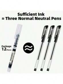 25/10/5/1pc Liquid Ink Pens, Quick-Dry Signature Pens, 0.5mm Black/Blue/Red Ink, School/Office Essential, Back To School - Multicolor - View 5