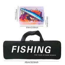 Set Pancing Teleskopik Deep Blue 1,8m dengan Reel Terpasang, Kotak Pancing & Tas Penyimpanan, Perlengkapan Memancing Air Tawar Portabel Ramah Pemula untuk Berkemah - Biru - View 6