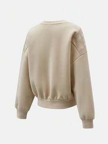 Adidas 2026 Women's W FI 3S MT SW Knit Sweatshirt KB4244 - Light Brown - View 2