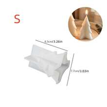 1個 S/L 尺寸方形邊緣 3D 聖誕樹矽膠模具，聖誕樹香氛蠟燭模具，聖誕氣氛裝飾飾品製作模具，適合手工藝品，可重複使用 - 聖誕樹模具 - 查看 12