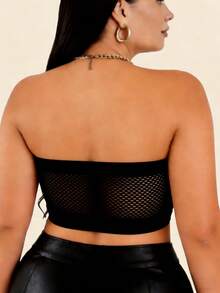 EssElegance, Plus Size, Strapless, Bra, Seamless, Invisible, Front Closure, Wireless, Beautiful Back, Shaping - Black - View 6