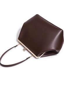 Fashion Large Kisslock Clip Shell Clutch Bag For Women Designer Lady Shoulder Bags Luxury Pu Leather Handbags For Daily And Party - Multicolor - View 8