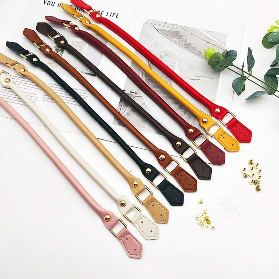 2入組 鑽石圖案包芯紗女款手提包 DIY 可更換式鉚釘風肩背帶 包款改造配件