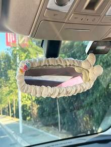 可愛汽車後視鏡保護套，防刮、防塵、耐陽光，延緩後視鏡老化，卡通蝴蝶結保護套，女性汽車配件，汽車後視鏡，汽車配件，汽車必需品，粉色汽車配件 - 彩色 - 查看 6