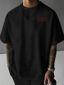 Summoning Service, Mark Gospel 10:45, camiseta de moda para hombre con estampado de doble cara, adecuada para uso diario casual en casa, se puede usar para actividades deportivas y de fitnes - Negro - Ver 2