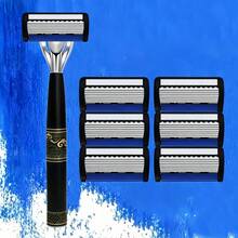 Brand New 7-Story Shaver Sturdy Metal Razor For Men/Lady Featuring A Non-Slip Handle | Precision Blade For Shaving, Works With Replacement Blades - Perfect For Beards, Mustaches, And Facial Hair - Safety Tazor + Blade - View 13