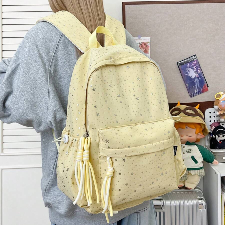 Balo thời trang nữ mùa hè mẫu mới, phong cách casual tối giản, balo du lịch dã ngoại cho sinh viên, nhiều ngăn - Nhiều màu - Xem 1