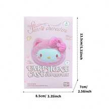 Miniso Kotak Kemasan Silikon Earphone Seri Kucing Lucu Karakter Sanrio, Desain Kostum Kucing yang Menggemaskan, Praktis untuk Menyimpan Earphone dan Menggantung di Tas, Koleksi Praktis untuk Penggemar Sanrio (Pengiriman 1 Buah Secara Acak) - MultiWarna - View 9