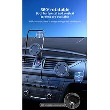 360° Rotating Strong Magnetic Phone Holder Car Air Vent Magnetic Mount Navigation Holder - Dark Grey - View 3