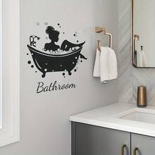 1pc Bathroom Wall Sticker, Made Of Removable Waterproof PVC, Perfect For Home And Wall Decor, Size 7.8" X 11.4" - one-size - View 3