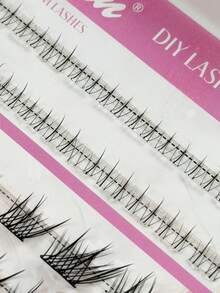72 Pcs C Curl Cluster Lashes With Bottom Lashes Disposable Self-Adhesive Individual Eyelashes Japanese Style Anime Cat Eye Lashes Natural Look Clusters Eyelashes Suitable For Parties Daily And Festival Makeup - View 7